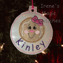 Gingerbread Girl ITH Ornament-Flasher