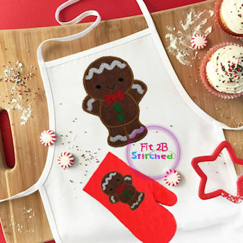 Gingerbread Man Appl 2 Sizes
