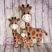 Glenda Giraffe ITH Stuffie 3 Sizes