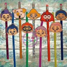 Guppy Friends ITH Pencil-Straw Buddy Set 1