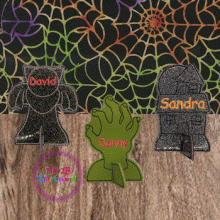 Halloween ITH Table Name Tag Set 4