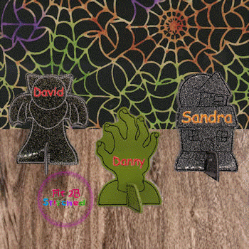 Halloween ITH Table Name Tag Set 4