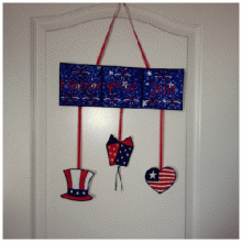 Happy 4th of July Wall Hanging 5x7 ITH