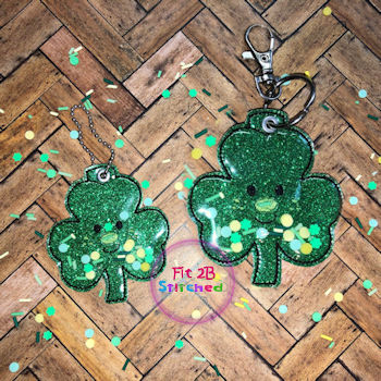 Happy Shamrock ITH Shaker Tag 2 Sizes