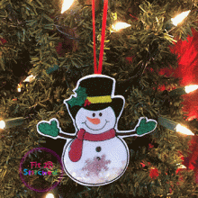 Happy Snowman Confetti ITH Orn 4x4
