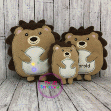 Harold Hedgehog ITH Stuffie 3 Sizes