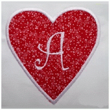 Heart Applique Alphabet