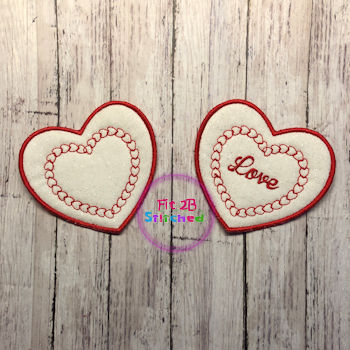 Heart Coaster Set 3 ITH 4x4