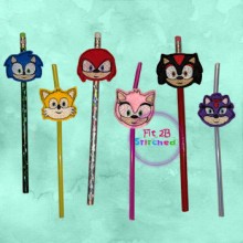 Hedgehog Gang ITH Pencil-Straw Buddy Set 1