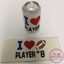 I Love Football Player w-No ITH Wrap-6x10
