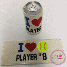 I Love Softball Player w-No ITH Wrap-6x10