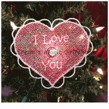 I Love You Valentine FSL String Light Ornament