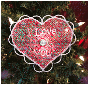 I Love You Valentine FSL String Light Ornament
