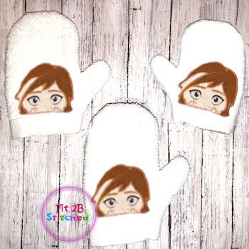 Ice Princess Bath Mitt ITH 5x7