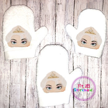 Ice Queen Bath Mitt ITH 5x7