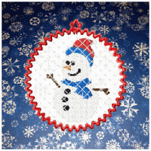 Just Chillin Snowman Ornament Mylar 4x4