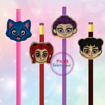KPop Hunters ITH Pencil-Straw Buddy Set 1