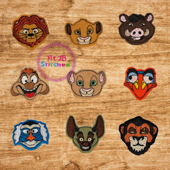 King Of The Jungle ITH Feltie Set 1