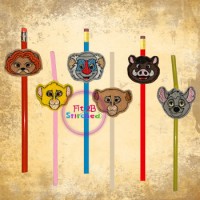 King Of The Jungle ITH Pencil-Straw Buddy Set 1