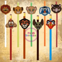 King Of The Jungle ITH Pencil-Straw Buddy Set 1