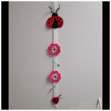 Ladybug Bow Hanger ITH 4x4