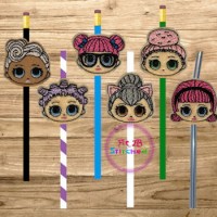 Laughing Doll ITH Pencil-Straw Buddy Set 2
