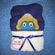 Lil Blue Girl Towel Hoodie