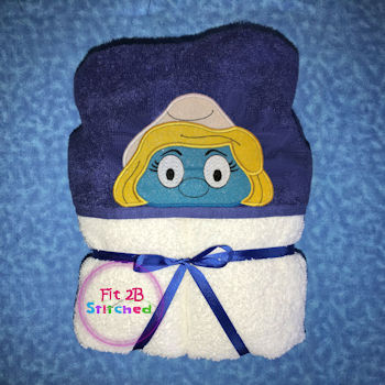 Lil Blue Girl Towel Hoodie