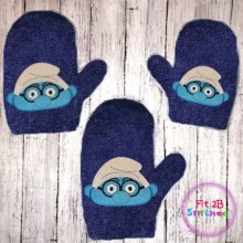 Lil Blue Guy 1 Bath Mitt ITH 5x7
