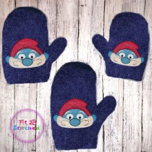 Lil Blue Papa Bath Mitt ITH 5x7