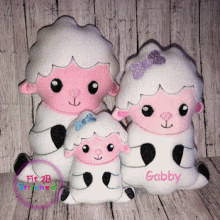 Lilly Lamb ITH Stuffie 3 Sizes