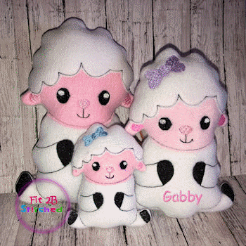 Lilly Lamb ITH Stuffie 3 Sizes