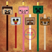 M Craft ITH Pencil-Straw Buddy Set 1