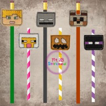 M Craft ITH Pencil-Straw Buddy Set 2