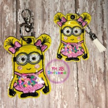 Minion Girl 2 ITH Shaker Tag 2 Sizes