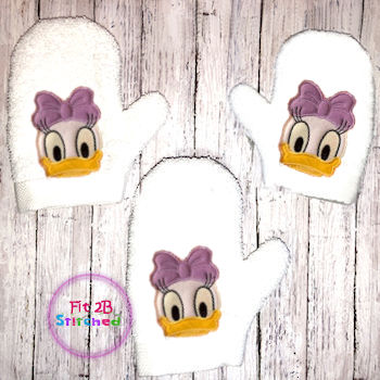 Miss Duck Bath Mitt ITH 5x7