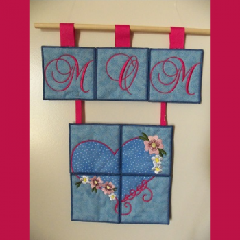 Mom Mum Wall Hanging ITH 4x4