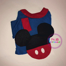 Mouse Head Boy ITH Pajama Bag 4 Sizes