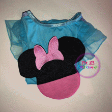 Mouse Head Girl ITH Pajama Bag 4 Sizes
