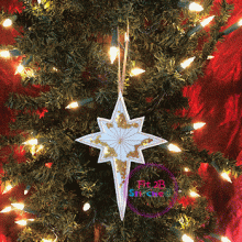 Nativity Star Confetti ITH Orn 4x4