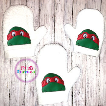 Ninja Turtles Bath Mitt ITH 5x7