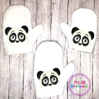 Panda Bath Mitt ITH 5x7