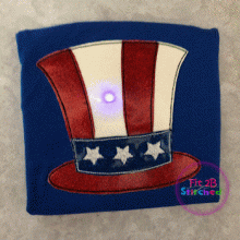 Patriotic Hat Flasher Appl. 2 Sizes