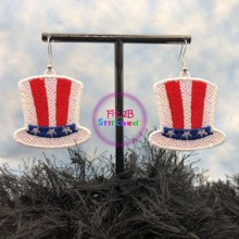 Patriotic Hat FSL Earring Set