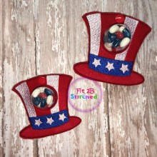 Patriotic Hat ITH Candy Cup Holder 2 Sizes