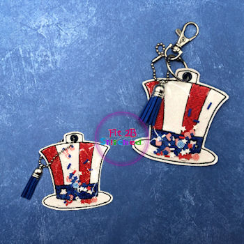 Patriotic Hat ITH Shaker Tag 2 Sizes