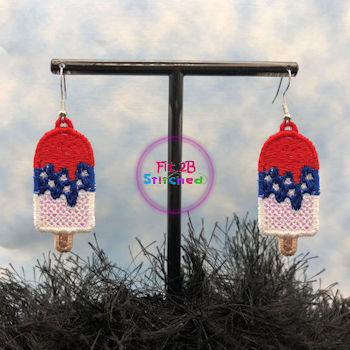 Patriotic Ice Cream FSL Earring Set