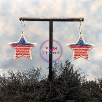 Patriotic Star FSL Earring Set