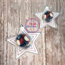 Patriotic Star ITH Candy Cup Holder 2 Sizes