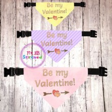 Pet Over Collar Bandana ITH 3 Sz-Be My Valentine